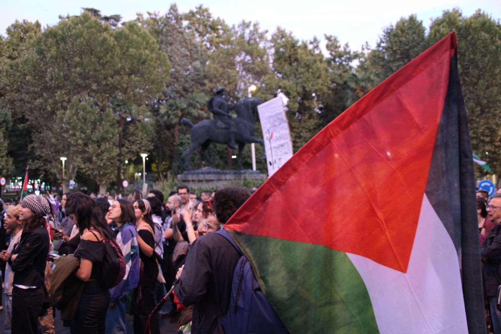 Medio millar de personas se manifiestan en Salamanca en apoyo a Palestina y la flotilla