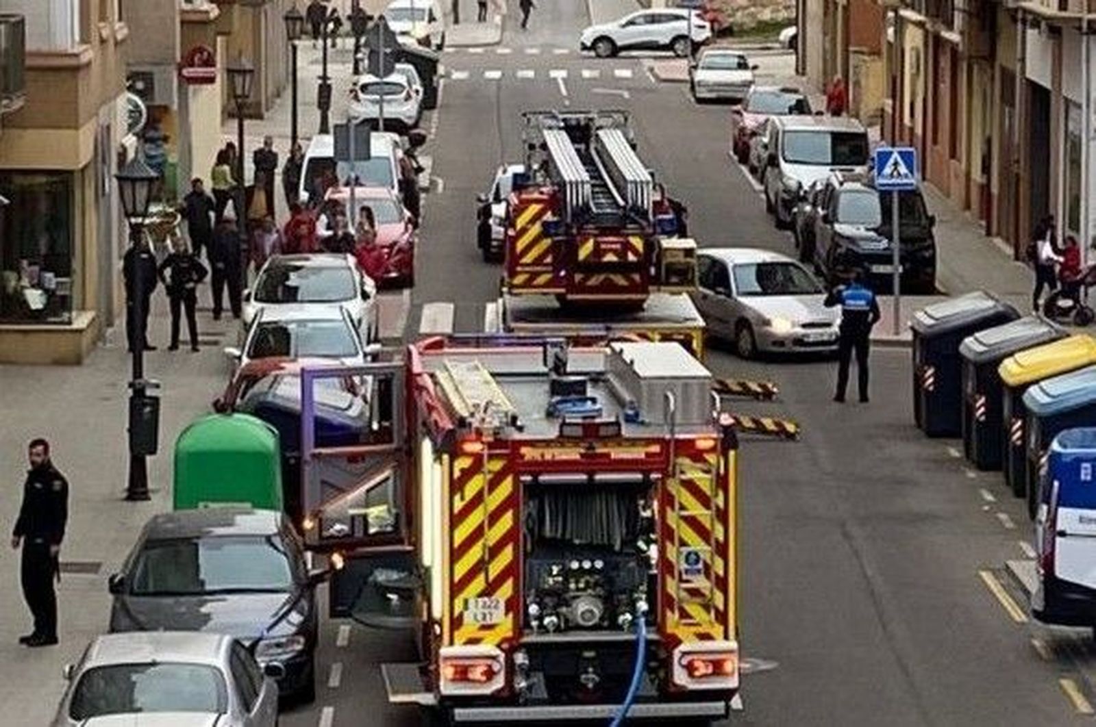 Imagen de los bomberos en la zona