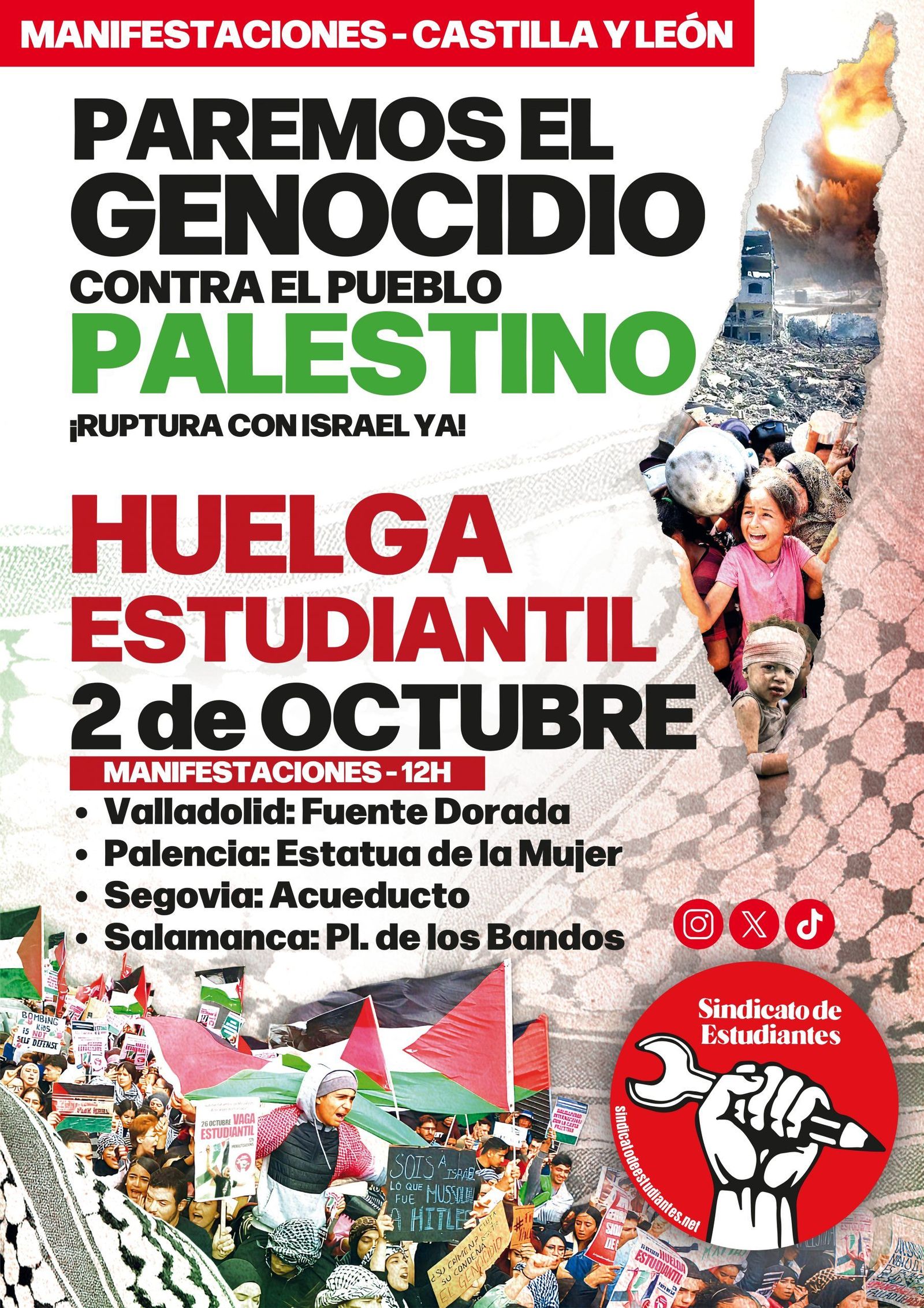 Cartel Manifestaciones CyL 2 Octubre 2025