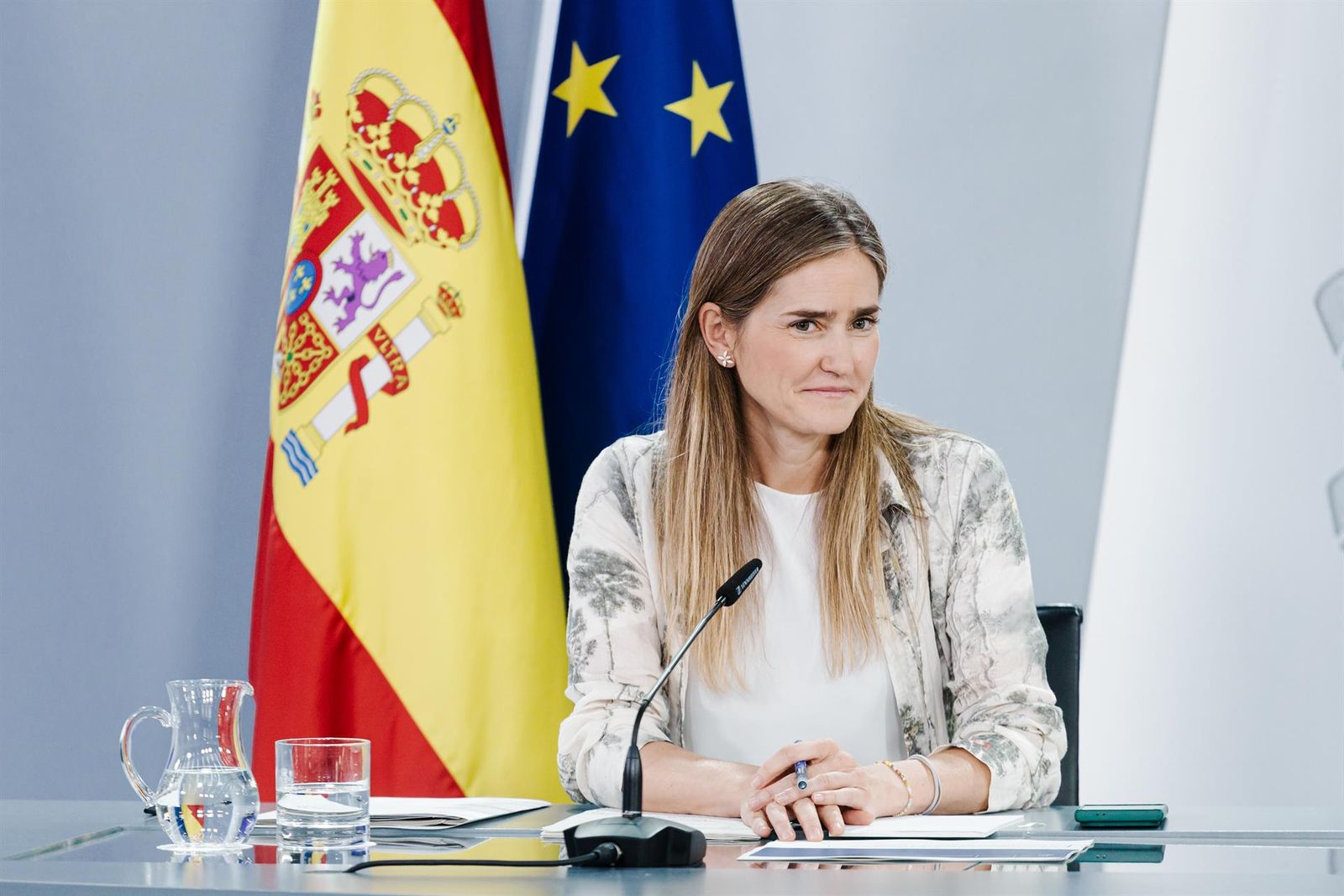 La vicepresidenta tercera y ministra para la Transición Ecológica y el Reto Demográfico, Sara Aagesen, durante una rueda de prensa tras el Consejo de Ministros
