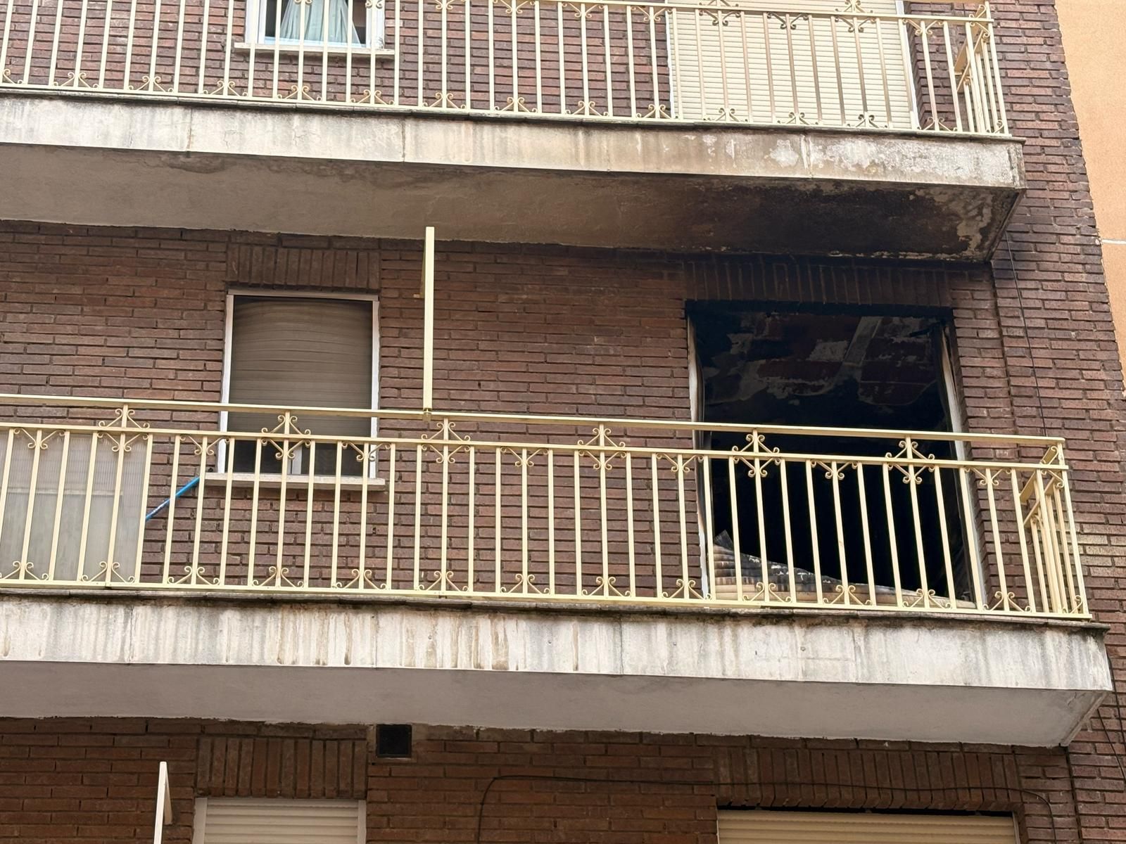 Estado en el que ha quedado la vivienda situada en la calle Argentina