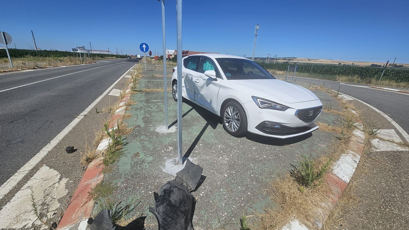 Imagen de uno de los vehículos implicados en el siniestro