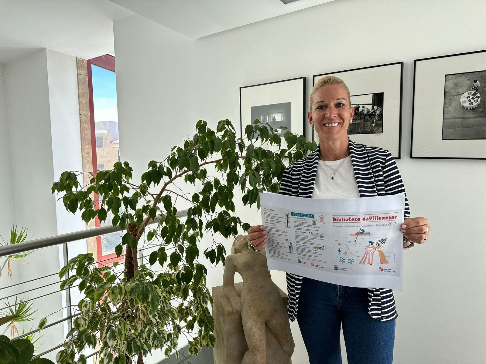 María José García presenta las actividades de la biblioteca de Villamayor