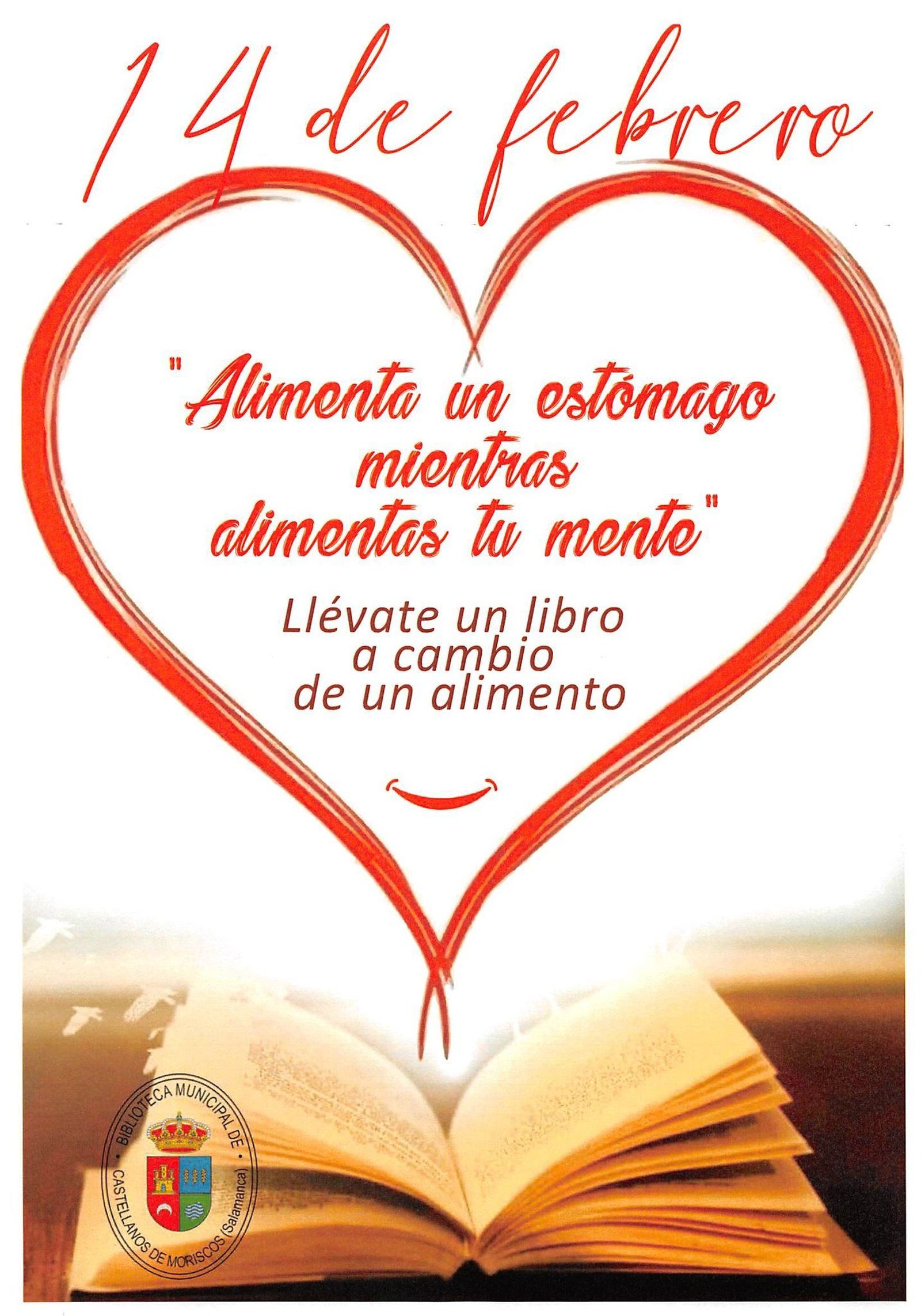 Cartel campaña recogida alimentos San Valentín Castellanos