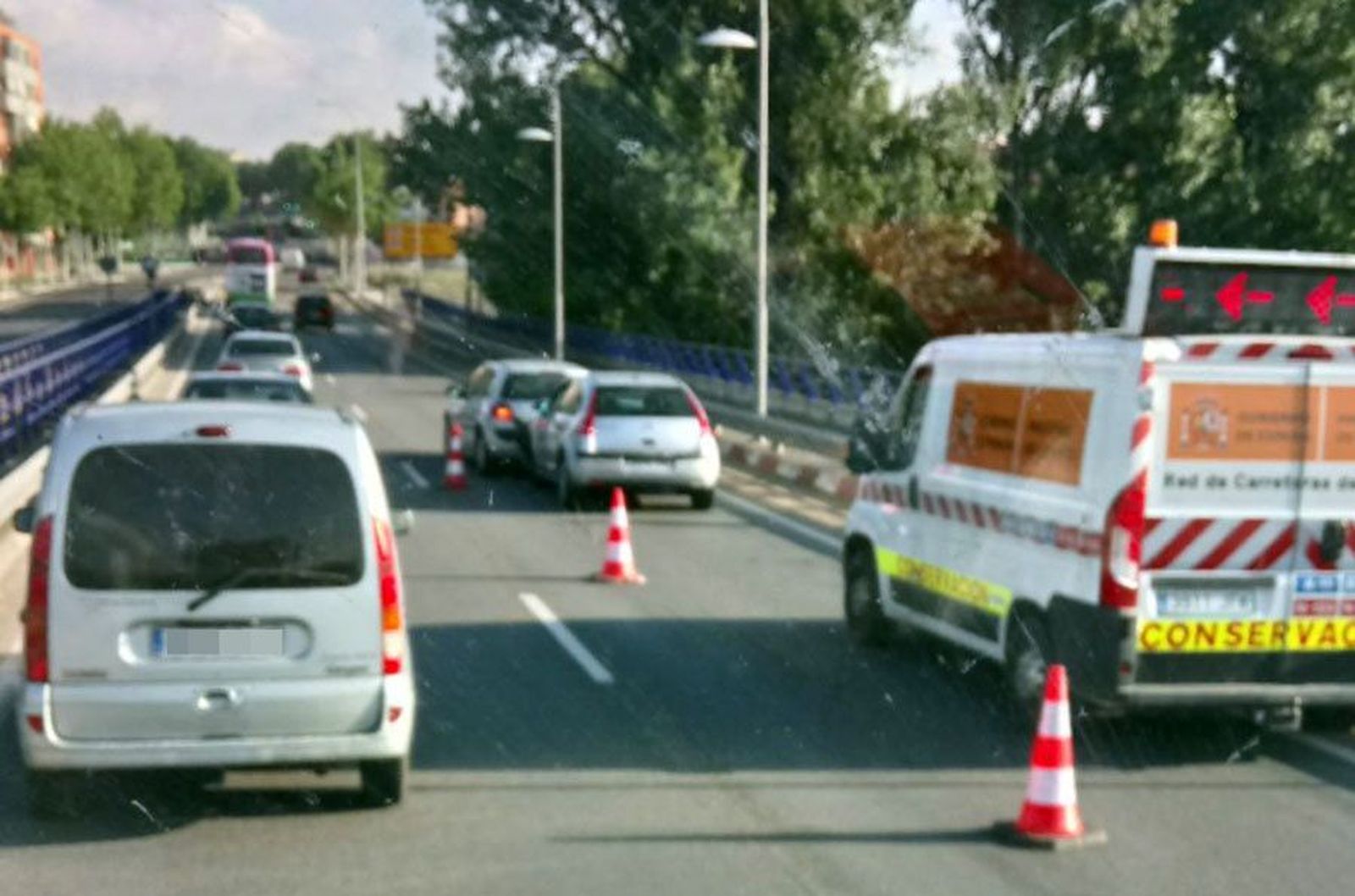 Colision alcance autovia zamora