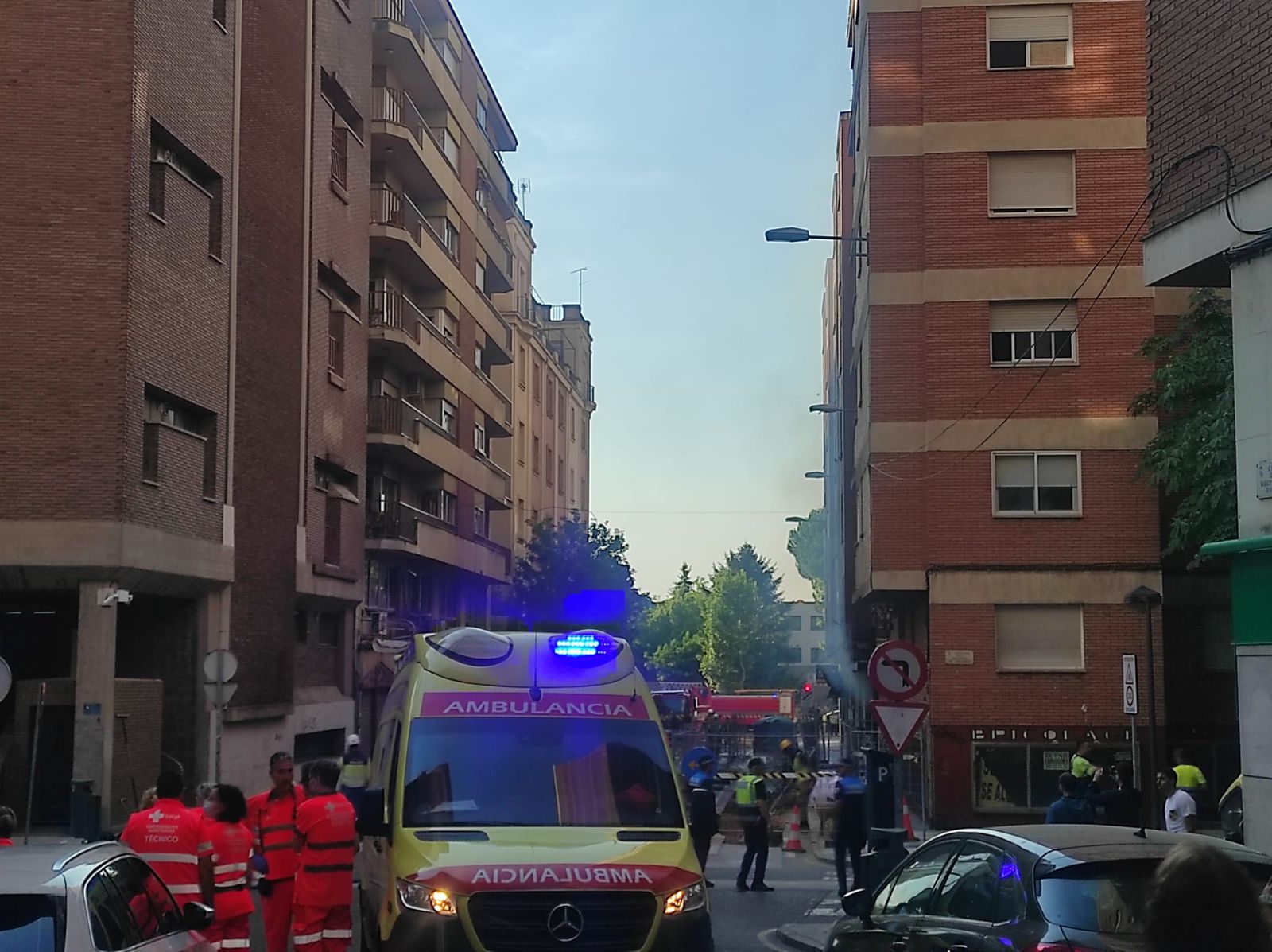 Explosión en la calle Regimiento de Toledo