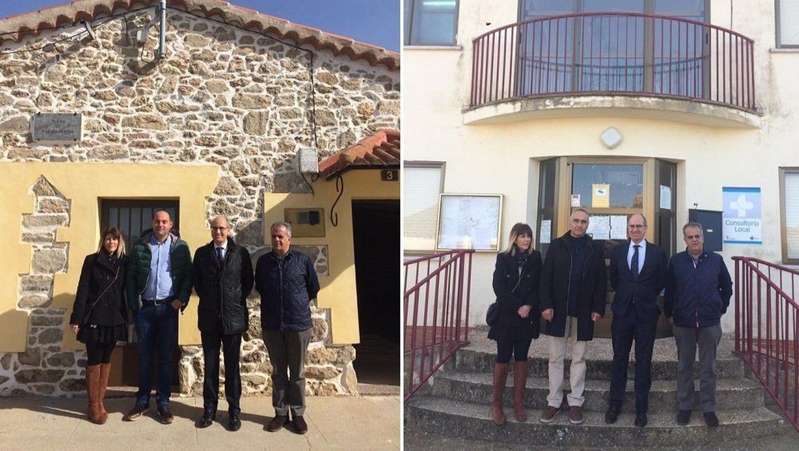 Visita de la Diputación a la nueva carretera entre Cuatro Calzadas y Martinamor 