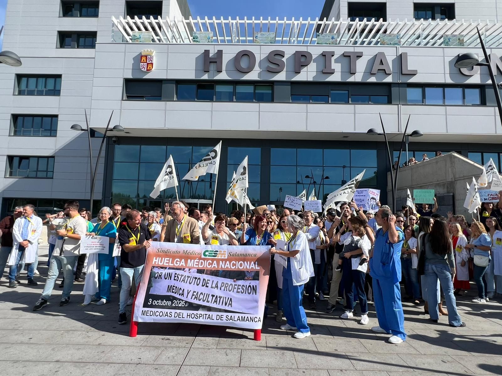 Huelga de médicos contra el borrador de Estatuto Marco en Salamanca 3 de octubre