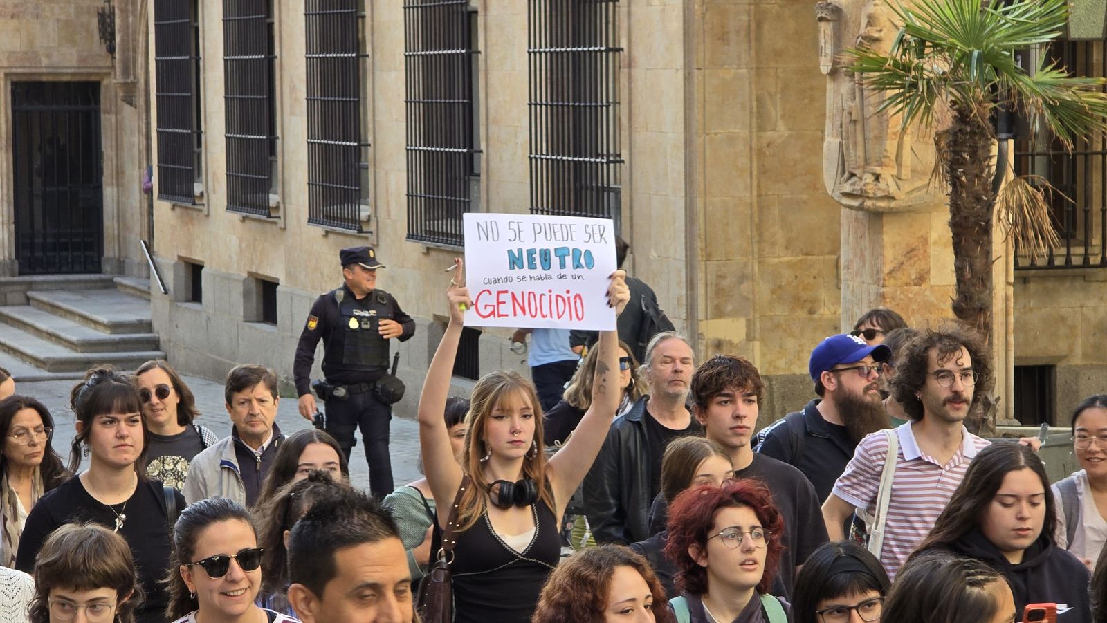 Manifestación por Palestina en Gran Vía