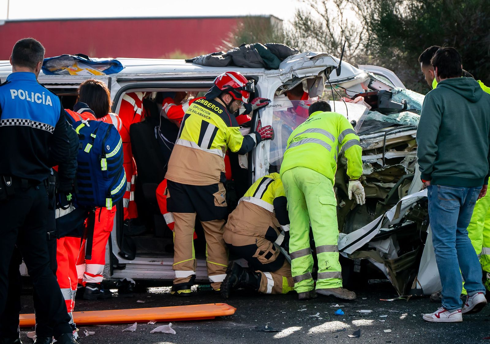 Varios heridos graves en un accidente en la A-62, en Ciudad Rodrigo