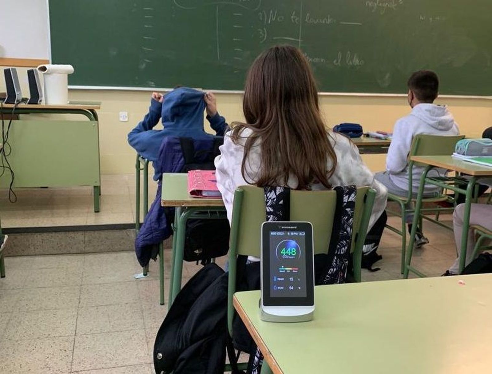 Medidor de CO2 en el IES Lucía de Medrano