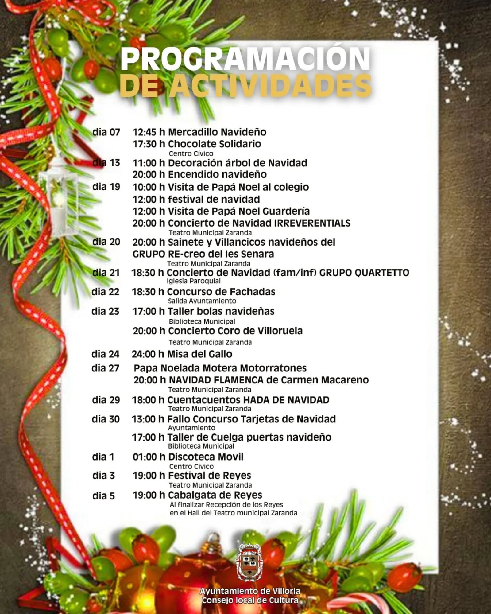 Programa Navidad Villoria
