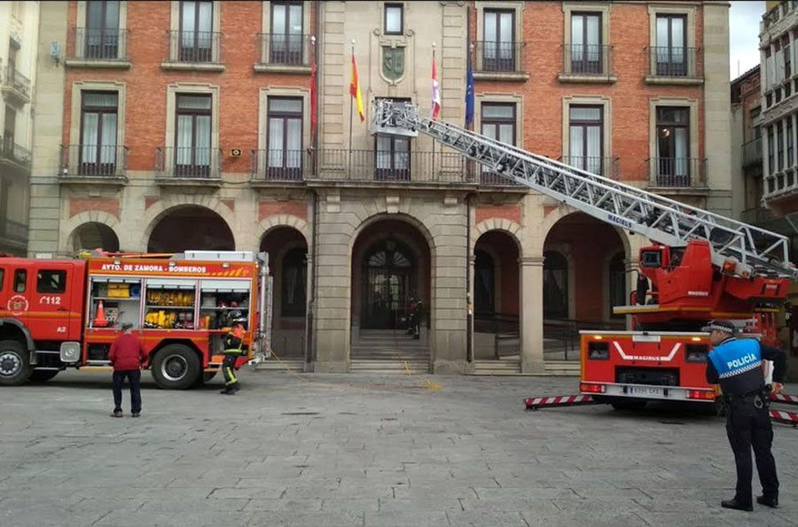 Simulacro incendio ayuntamiento