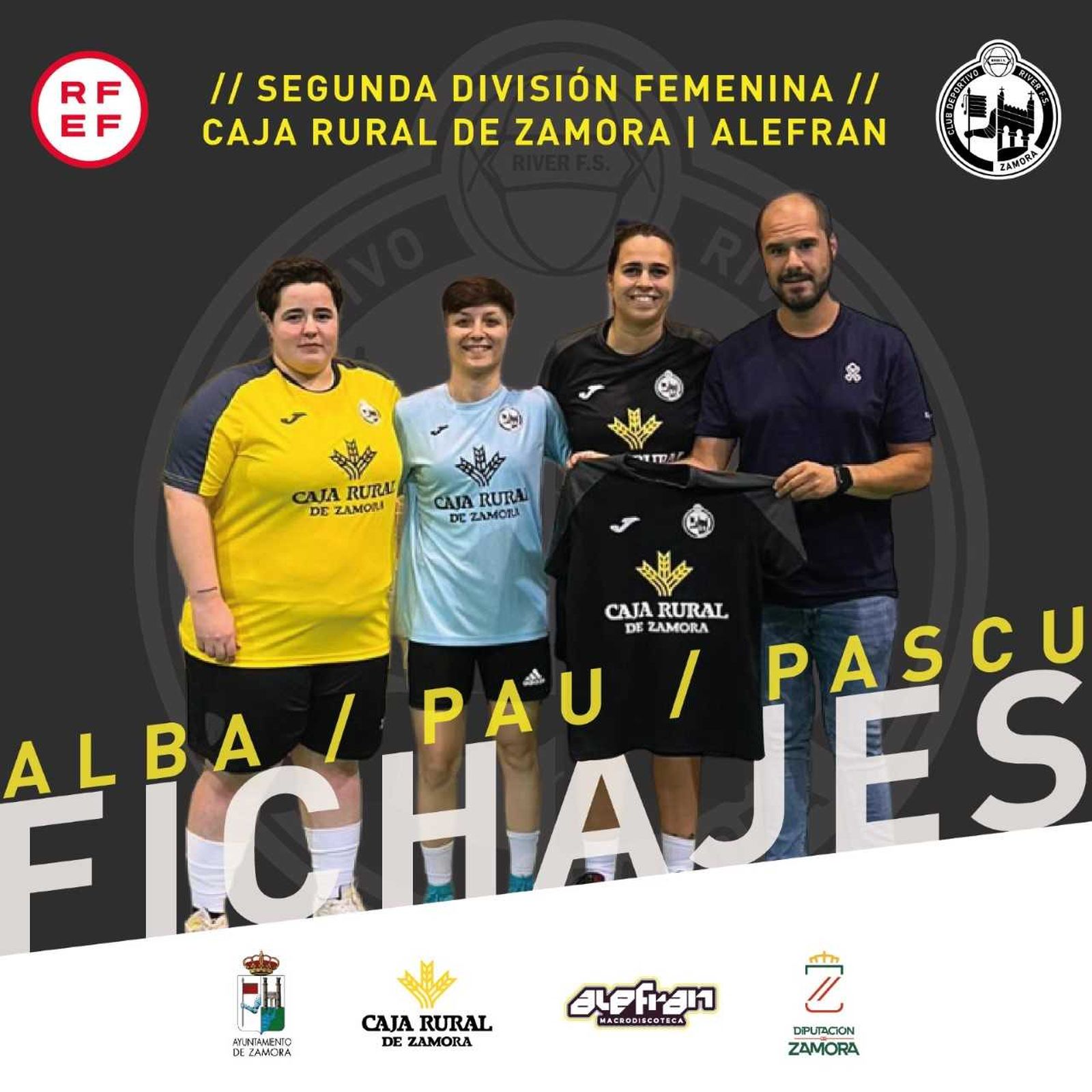 Alba, Pau y Pascu refuerzan el River Zamora