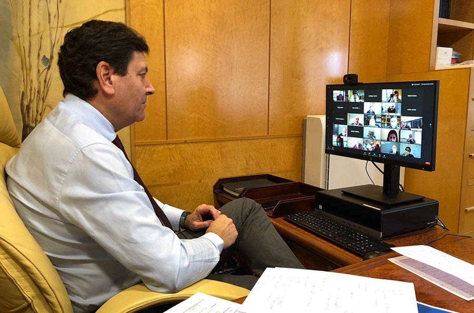 20201116 Foto videoconferencia Clusters Fondos Europeos