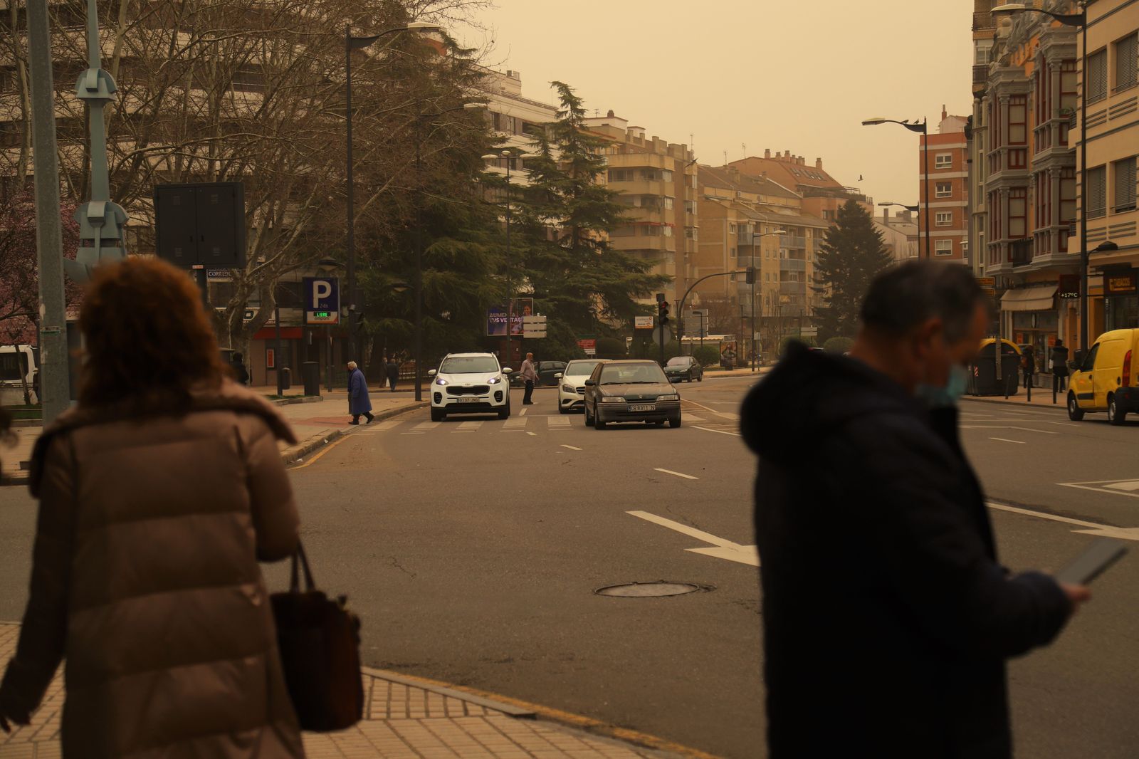 Imagen de la plaza de la Marina donde se aprecia la presencia de polvo el pasado 2023 Foto  María Lorenzo