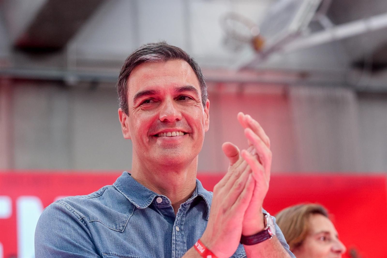 El presidente del Gobierno, Pedro Sánchez, en un mitin del PSOE - Ricardo Rubio - Europa Press - Archivo