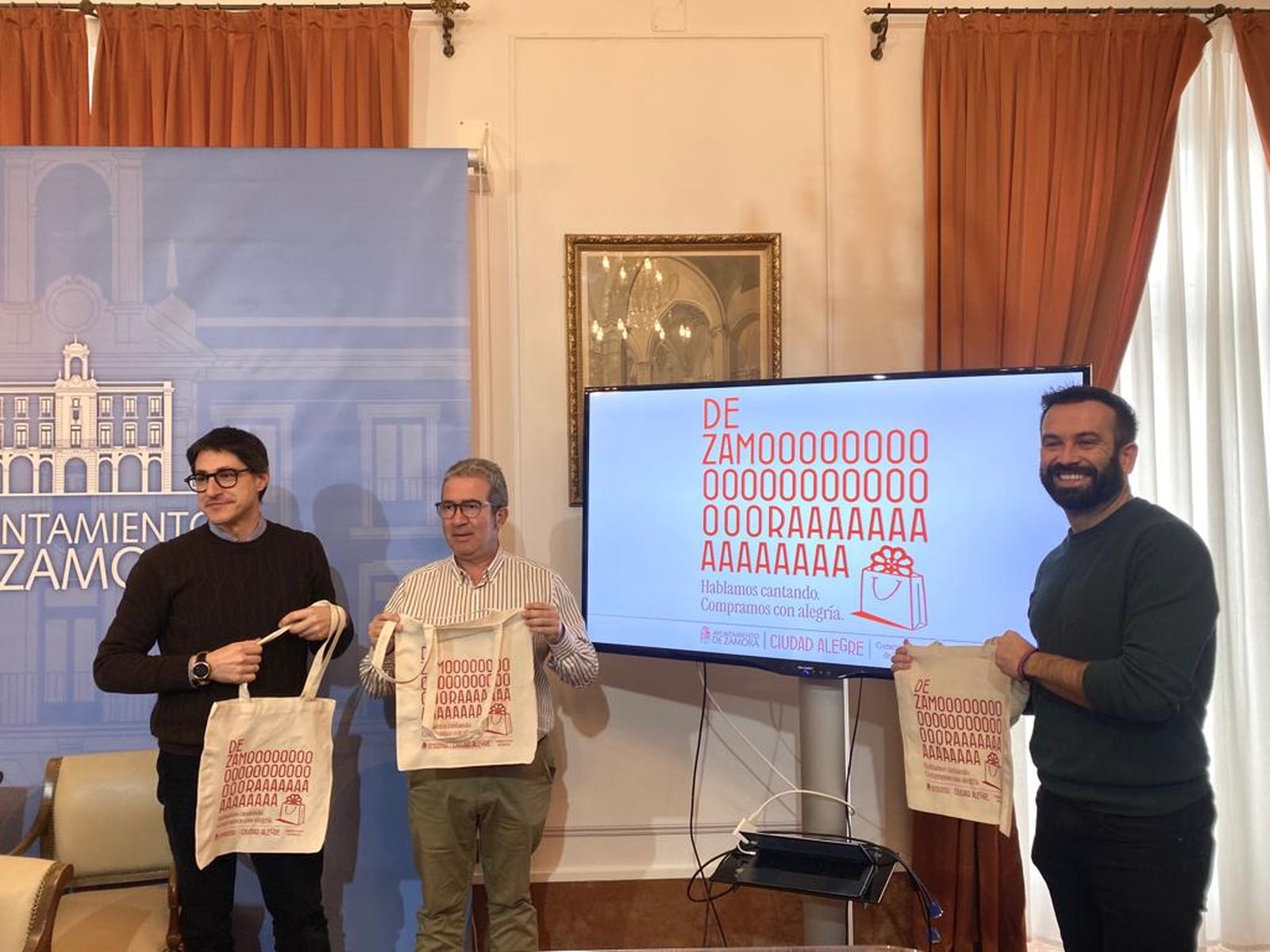 Un instante de la presentación de la campaña