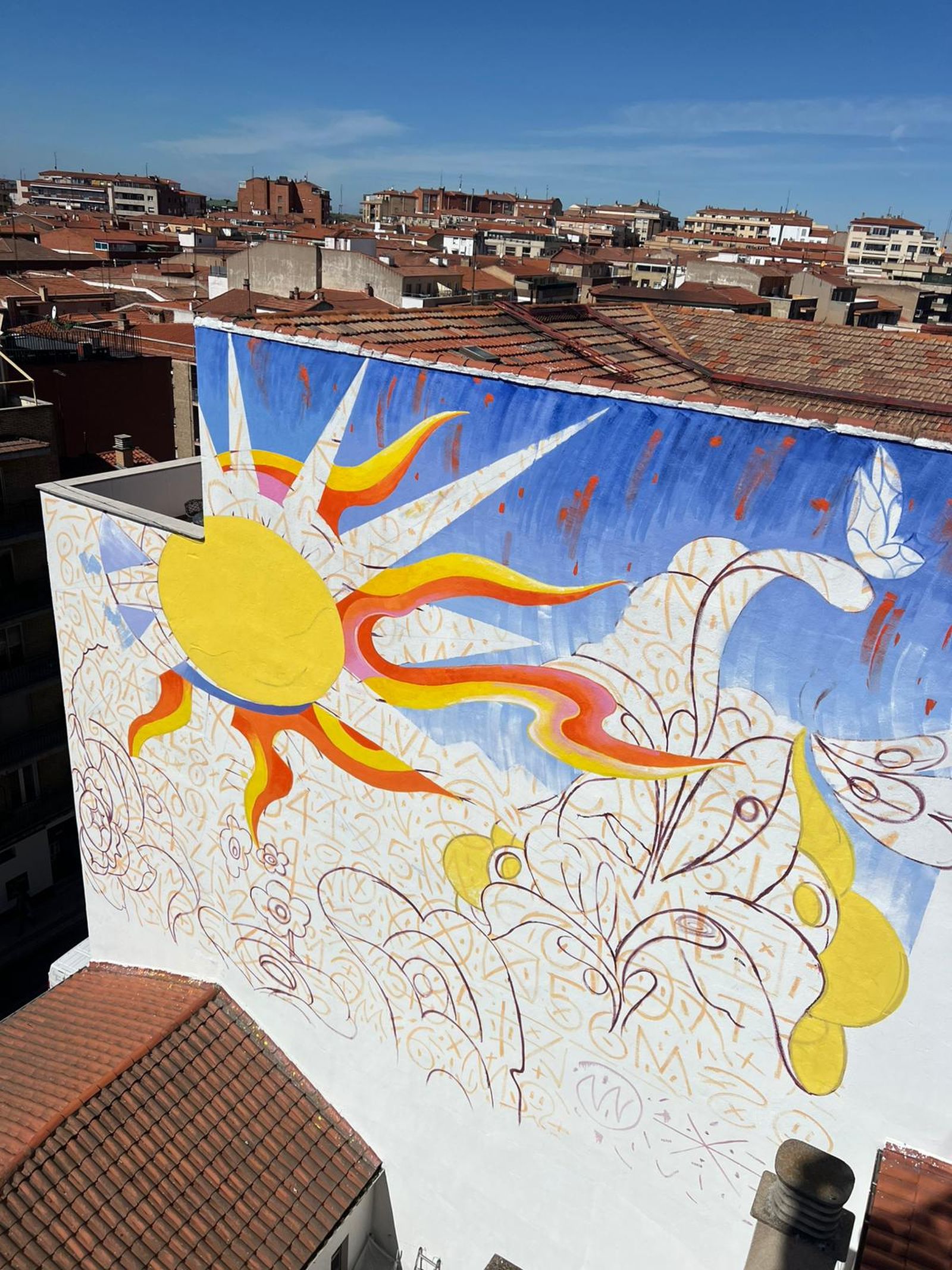 Mural de Murfin, artista invitado a la XVI edición de la Galería Urbana del Barrio del Oeste