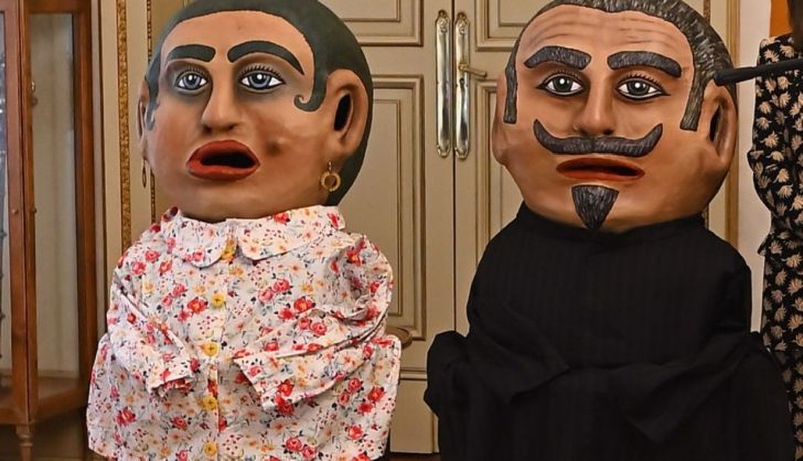 Cabezudos de la lechera y el Padre Lucas Cabezudos de la lechera y el Padre Lucas