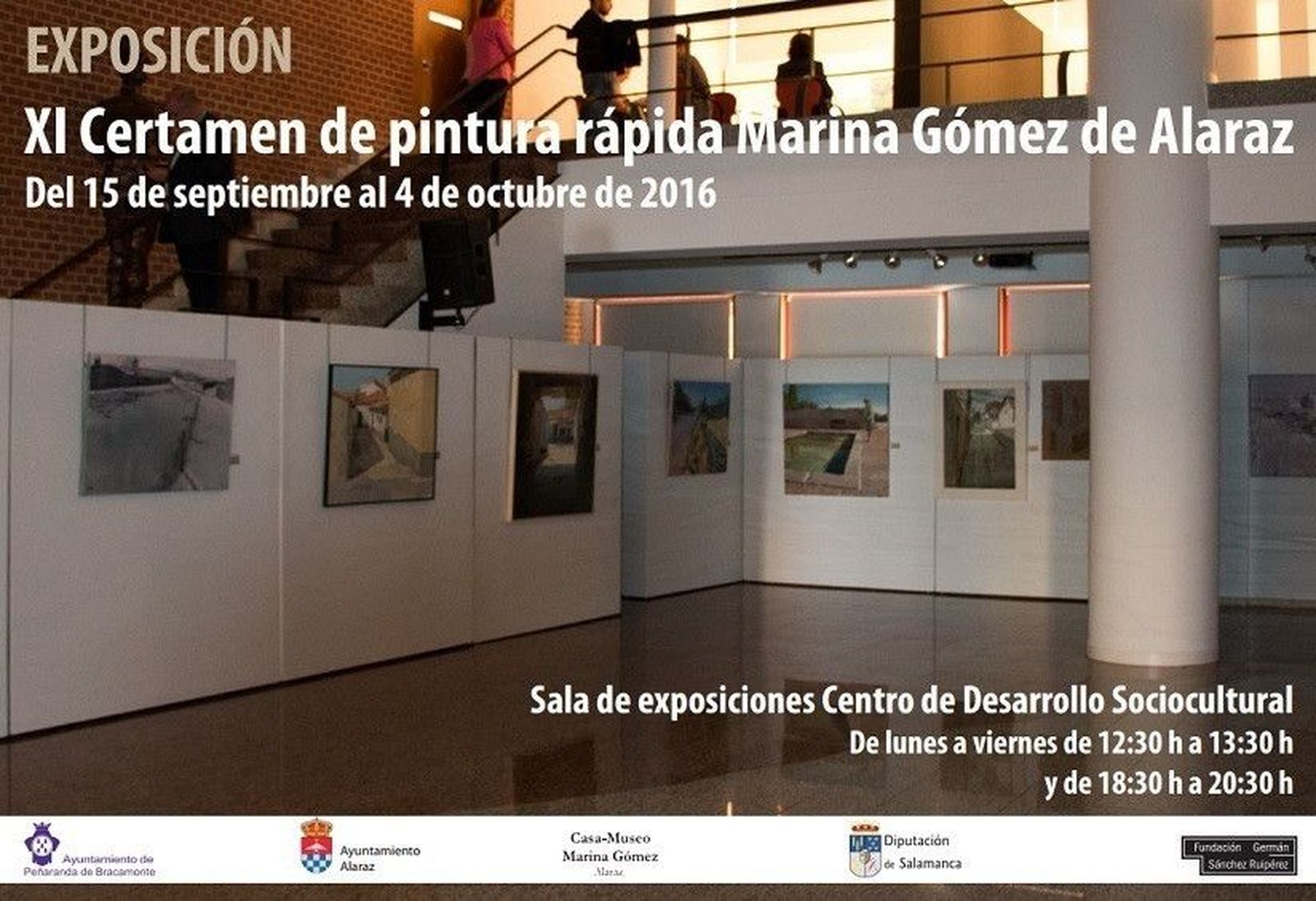 Exposición del certamen de pintura rápida Marina Gómez en el CDS
