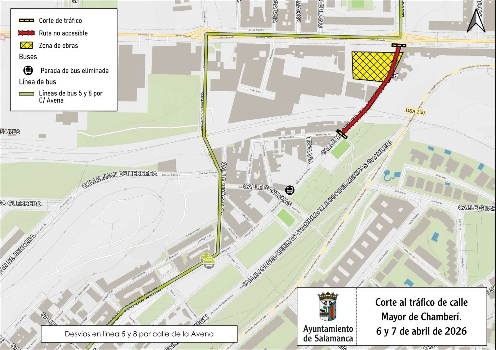 Corte de tráfico calle Mayor de Chamberí