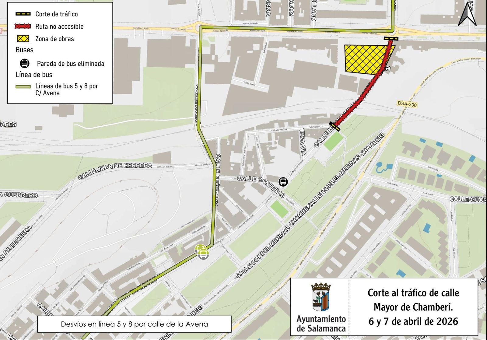 Corte de tráfico calle Mayor de Chamberí