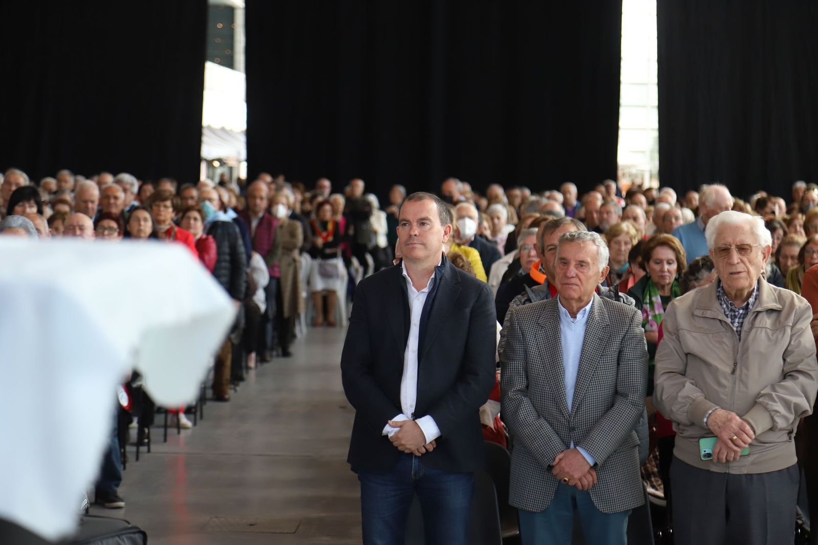 Un instante de la misa castellana celebrada en IFEZA este sábado