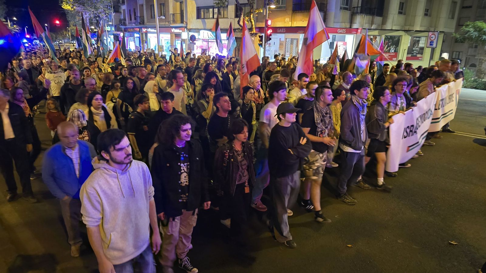 Una nueva concentración por Palestina toma las calles de Salamanca a última hora de la tarde de este 15 de octubre