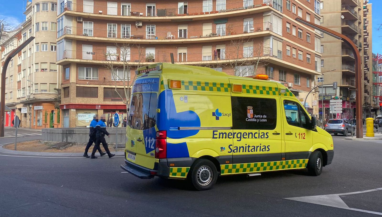 La ambulancia en el lugar de los hechos