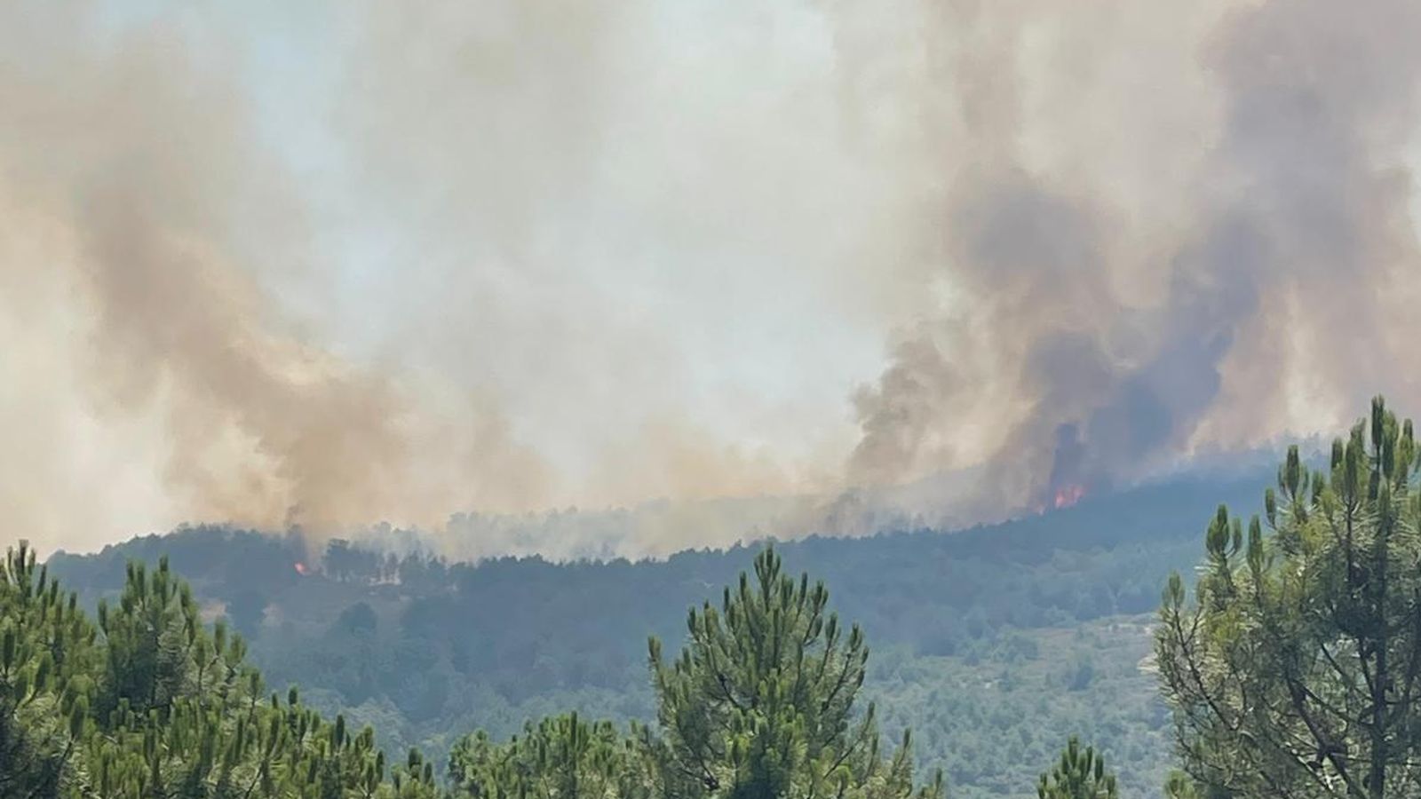 Confinada preventivamente la población de la Alberca por el Incendio de Índice de Gravedad 2
