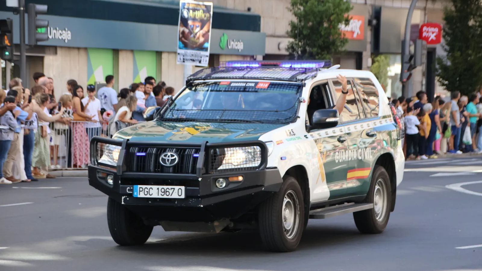Guardia Civil durante la Vuelta por Salamanca