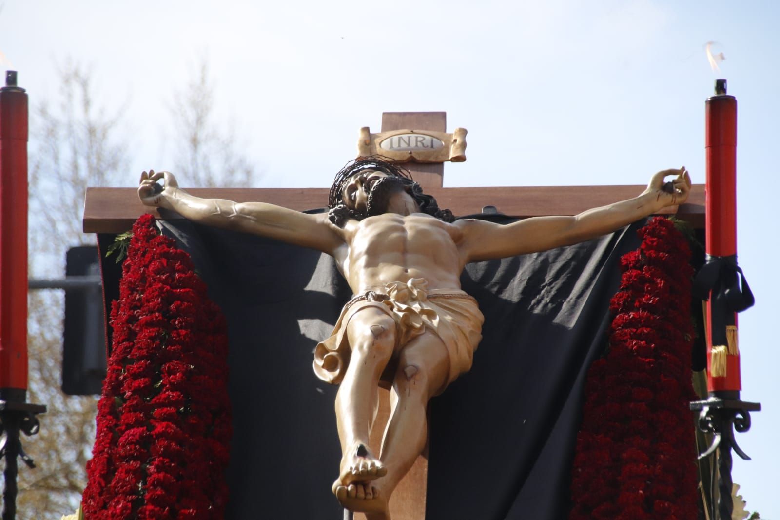 Cristo de la Vela de Pizarrales en lapProcesión de la Hermandad del Silencio. Semana Santa de 2022.