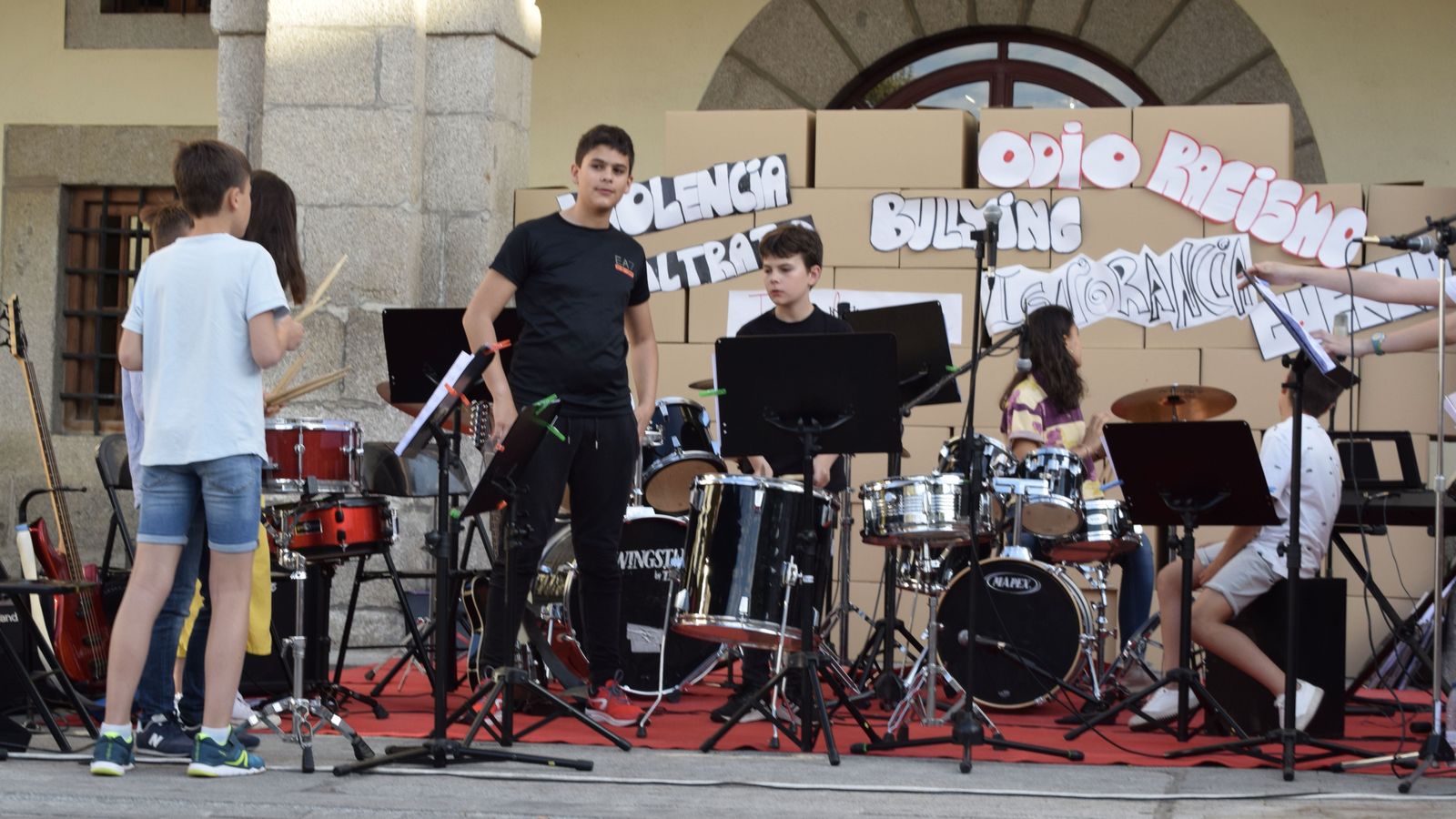 Actuación de los alumnos de la Escuela municipal de Música de Peñaranda