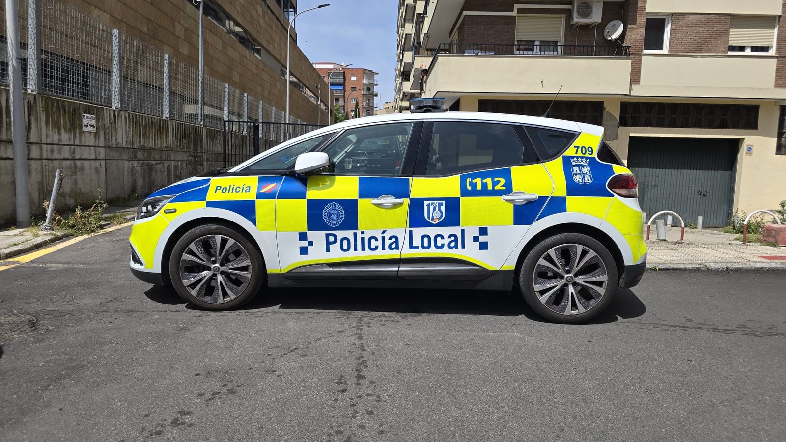 Policía Local de Salamanca tras el accidente ocurrido entre las calles Imperial y Pavía