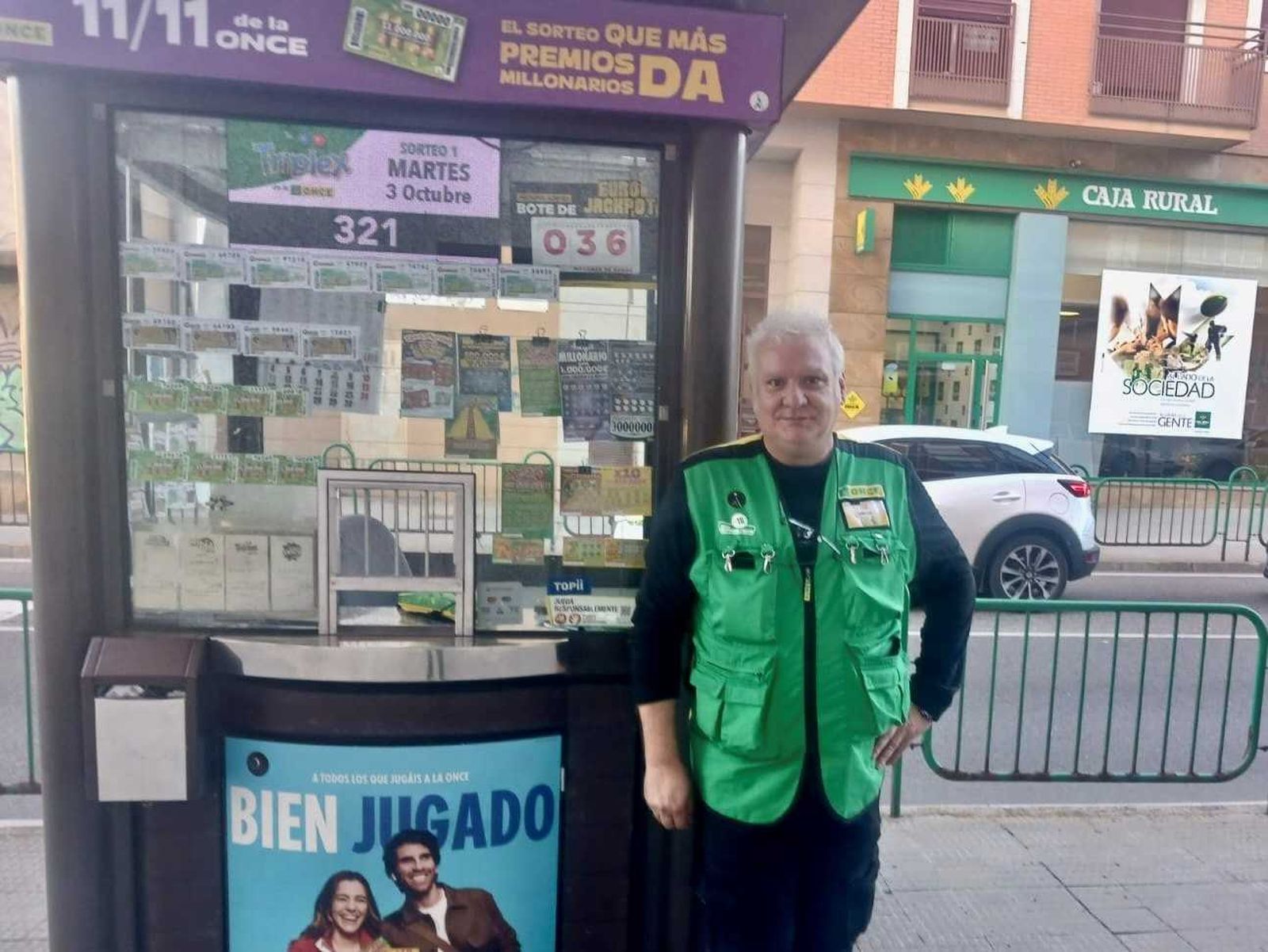 El agente vendedor de la ONCE, Ángel Pascual Martín