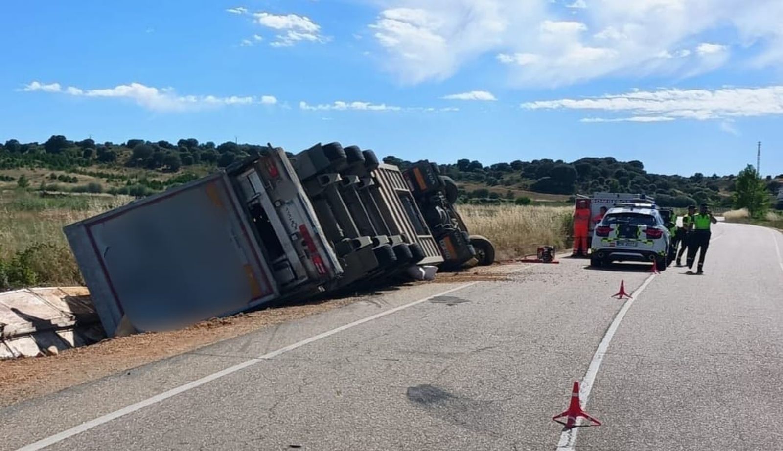 Tragedia en Zamora: fallece el conductor de un camión en Navianos de Valverde