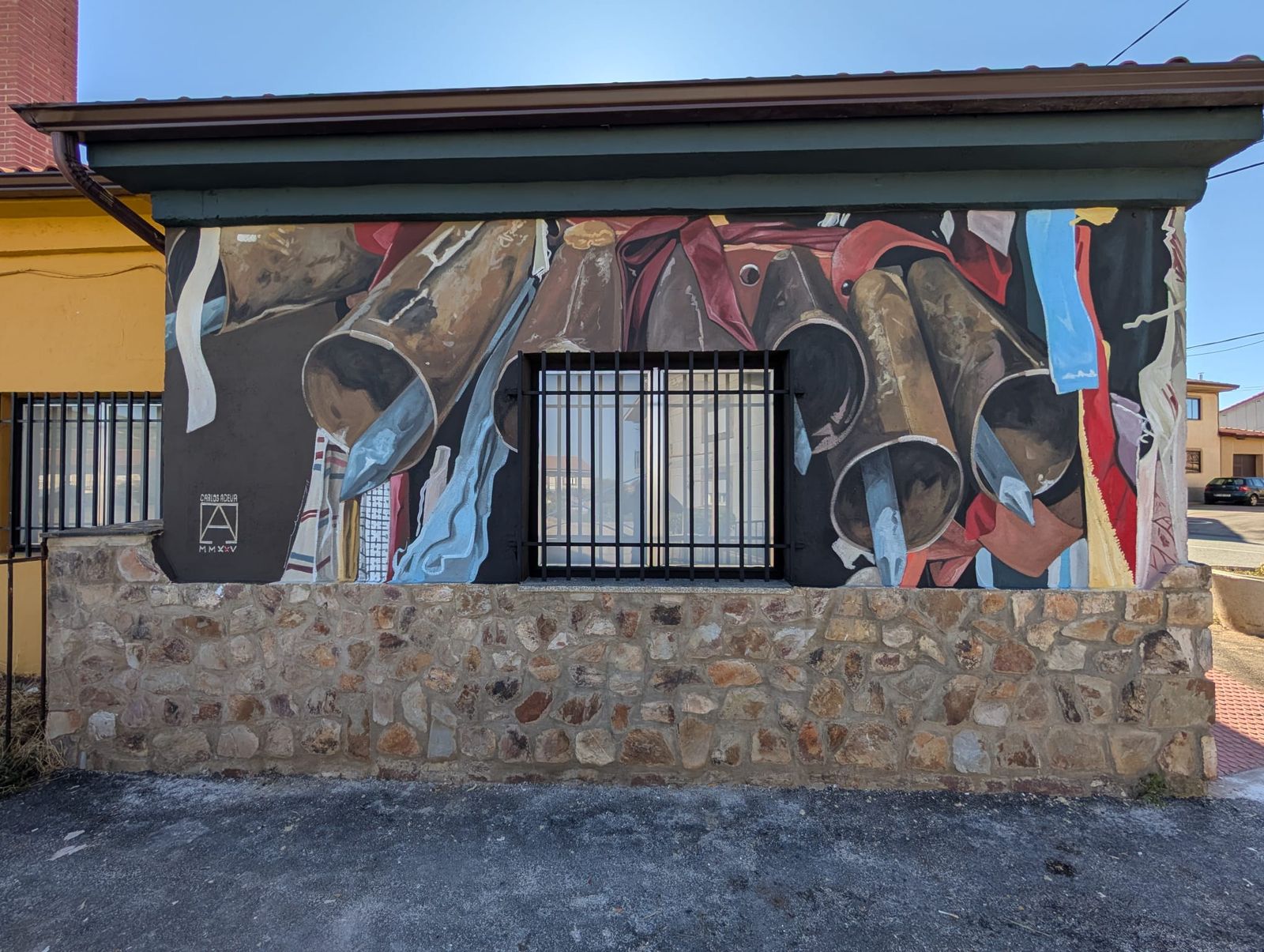 Mural en el Museo de la Filandorra de Ferreras de Arriba