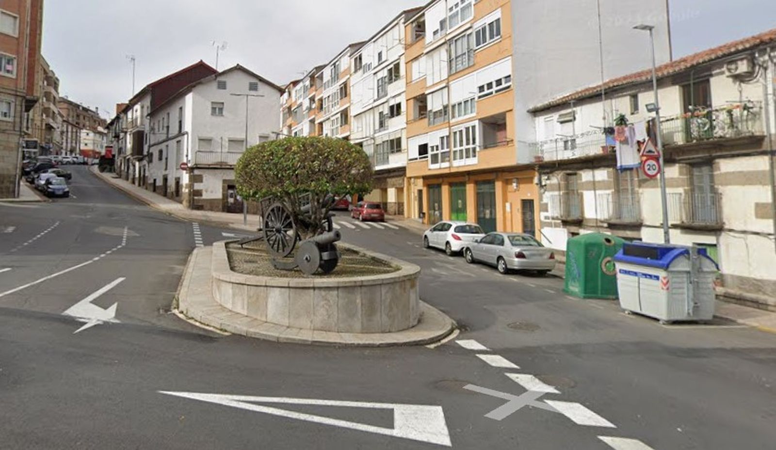 Zona de los cañones de Víctor Gorzo en Béjar. Calle de la Libertad