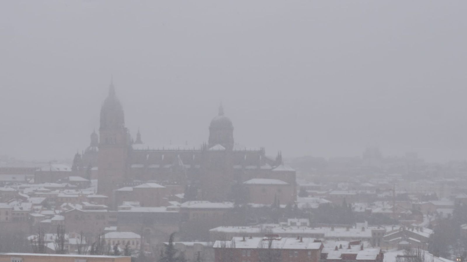 La nieve anega carreteras y tiñe de blanco Salamanca capital y provincia: imágenes de la nevada de este 28 de enero