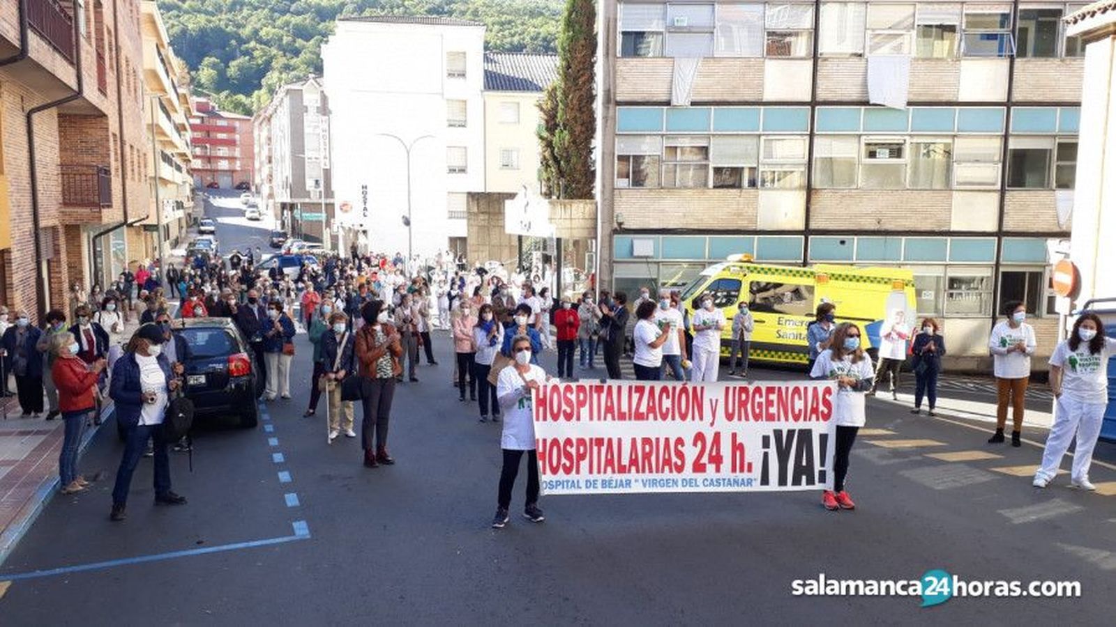 Concentración en Béjar contra el desmantelamiento del Hospital