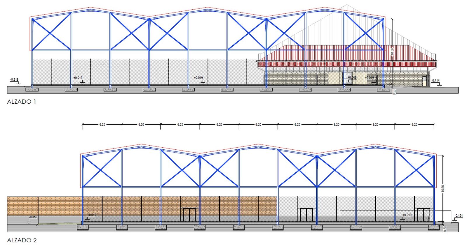 Plano cubierta pistas de tenis Rosa Colorado