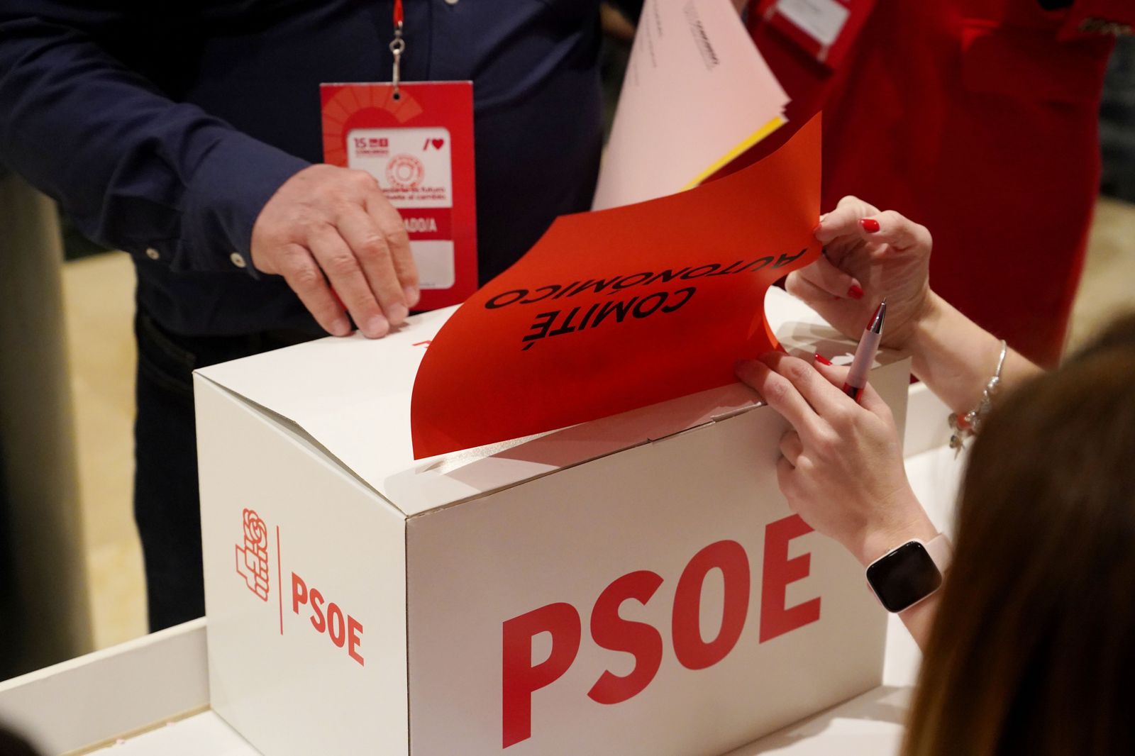 Votaciones en la segunda jornada del XV Congreso Autonómico del PSOE. ICAL