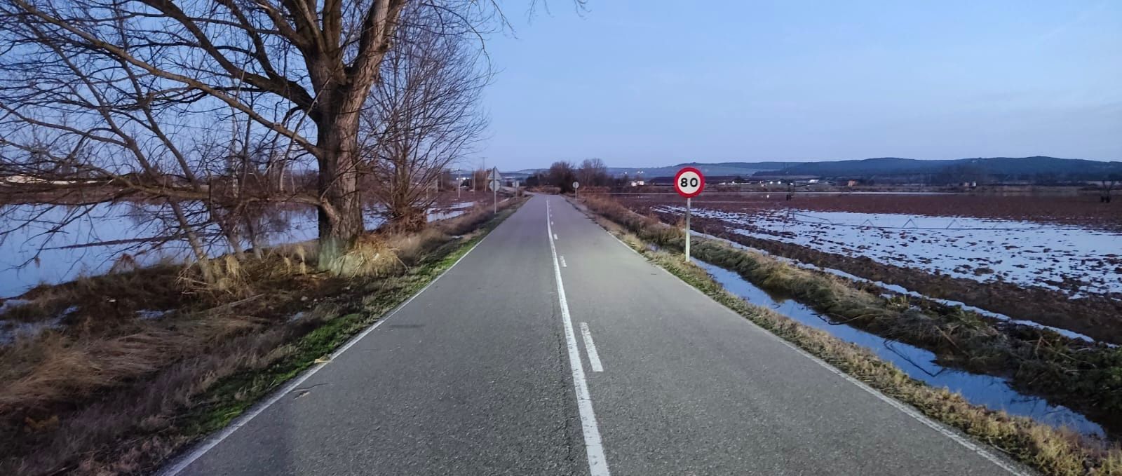 La carretera que une Granja Florencia con la N-122 ha sido reabierta al tráfico