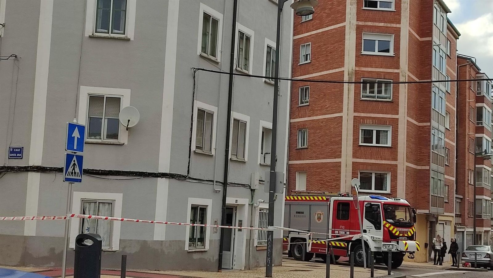 Edificio en el que se ha producido el incendio en Burgos.   EUROPA PRESS