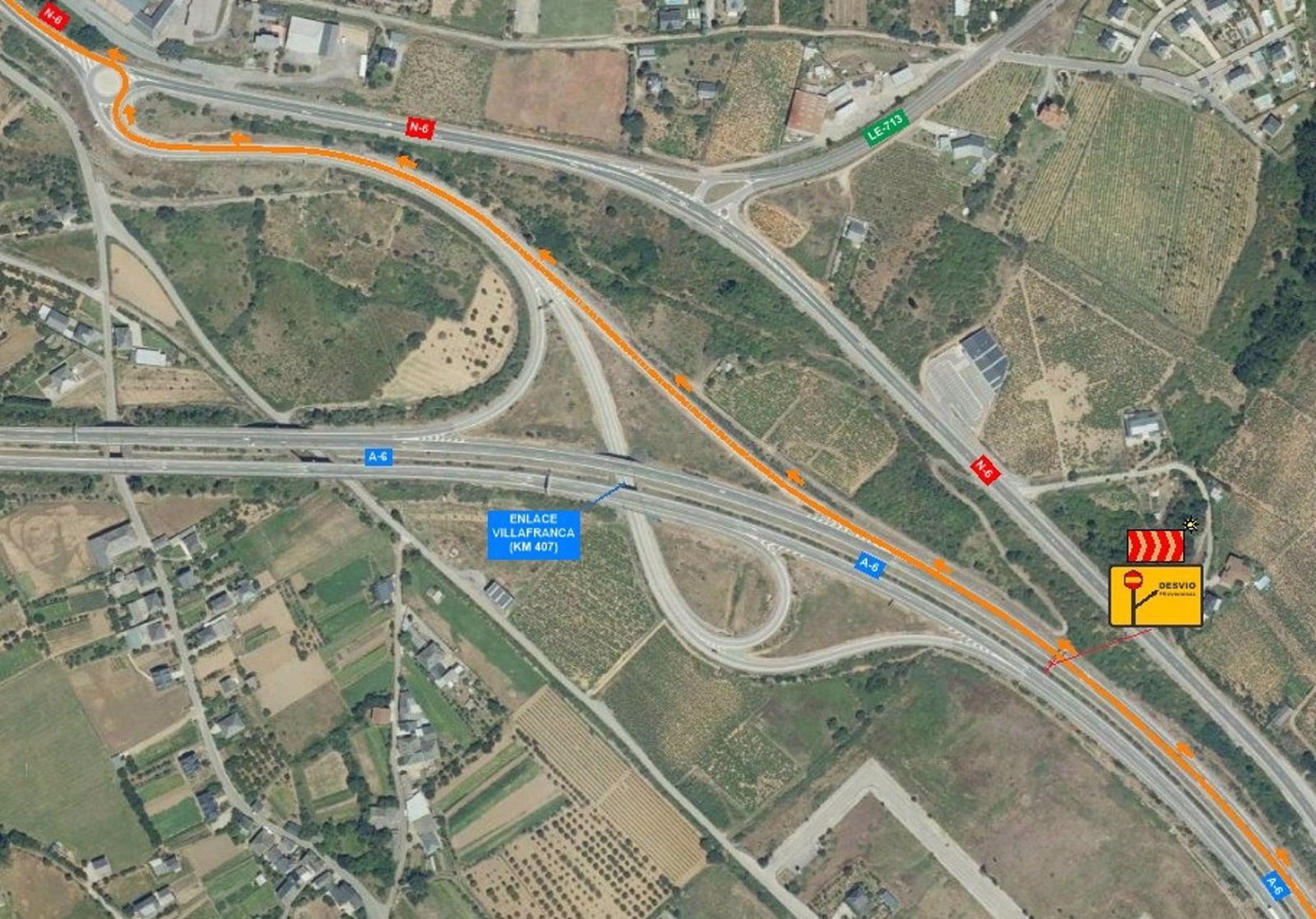 Cortes de tráfico en la A-6 sentido Coruña desde este lunes