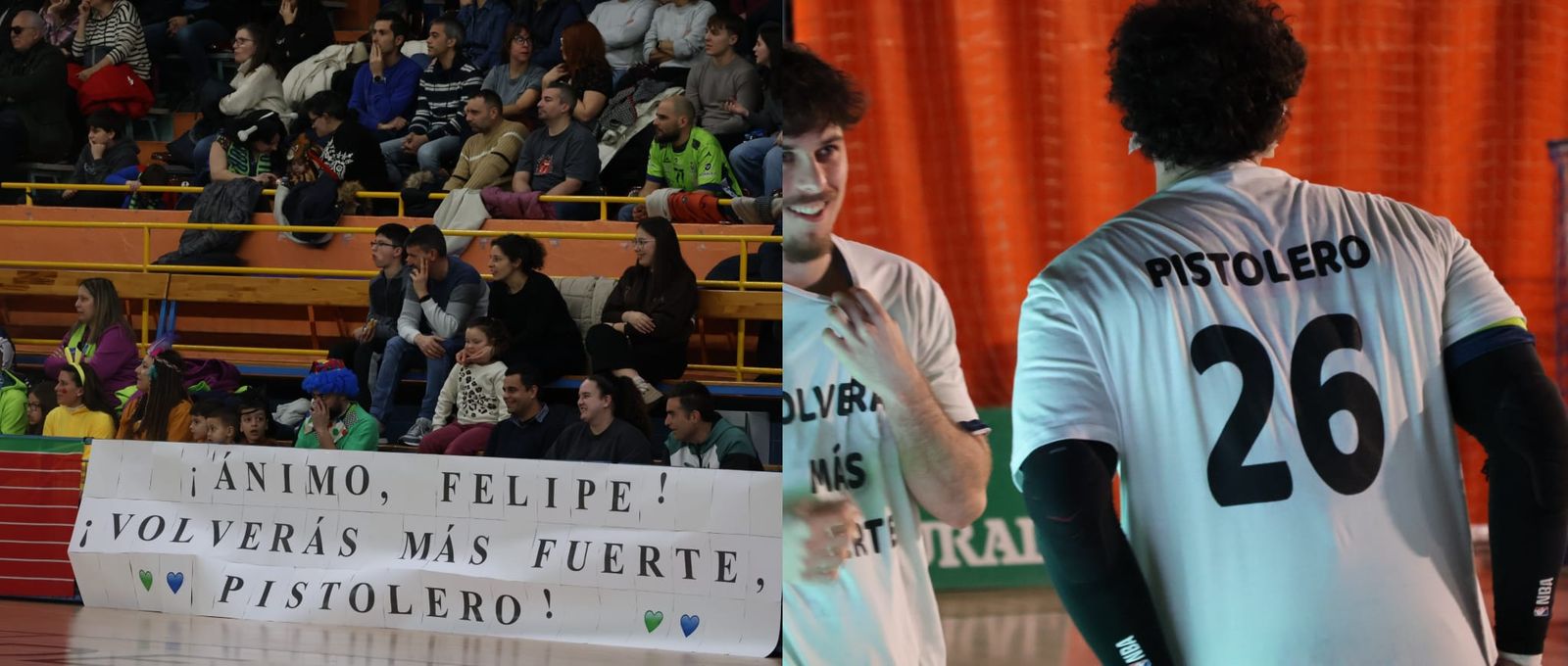 Pancarta de apoyo a Felipe Ferreira