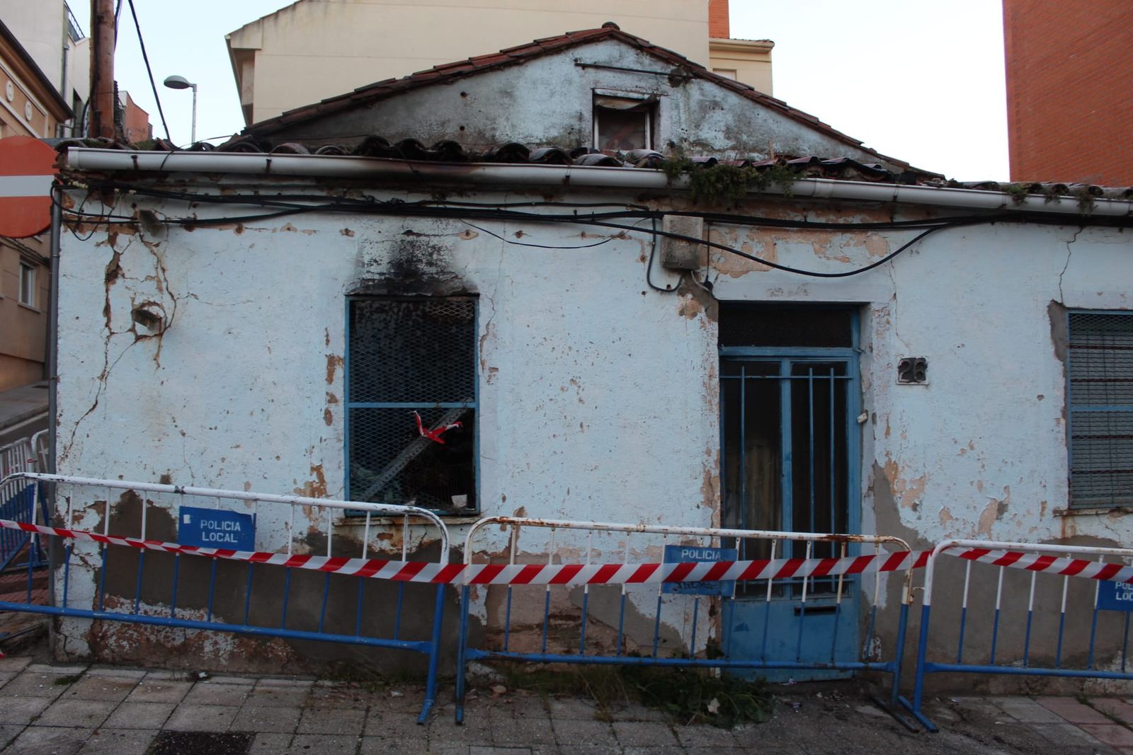 Incendio en una casa de la calle Santa Teresita de Jesús