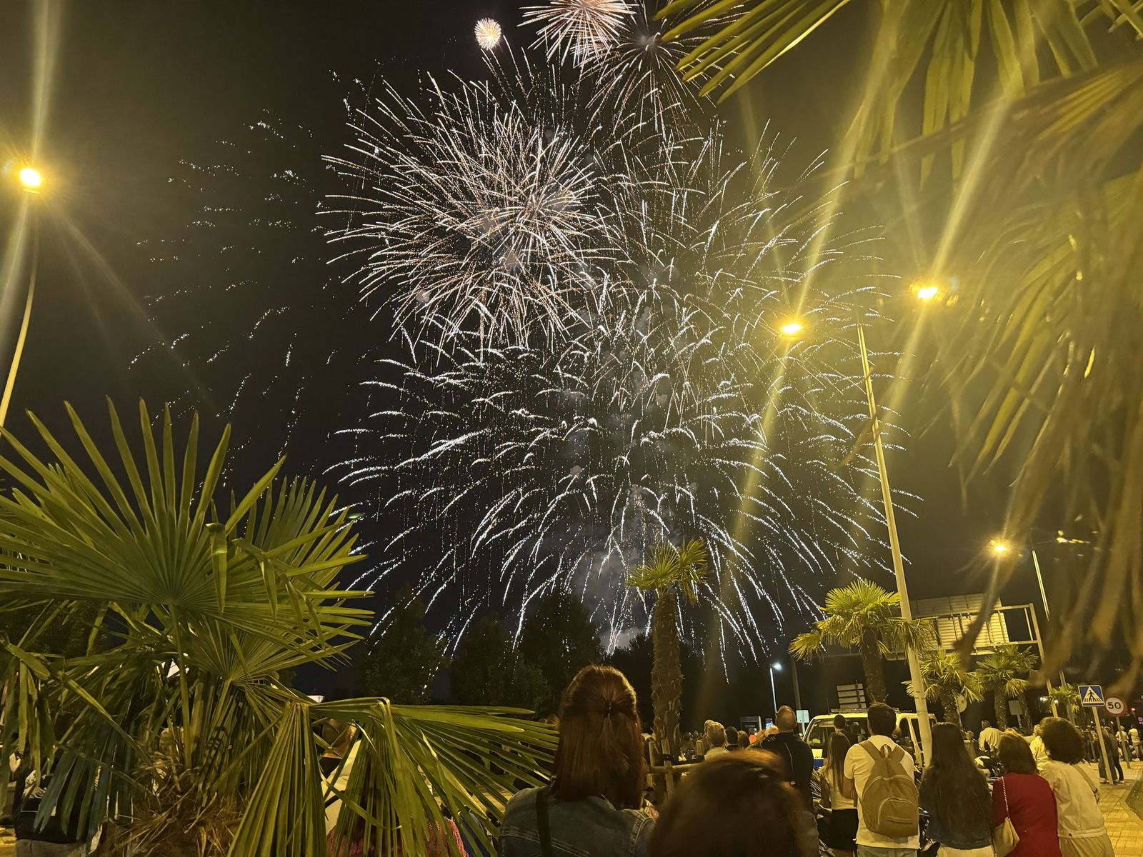 Fuegos artificiales en el entorno del Puente Romano