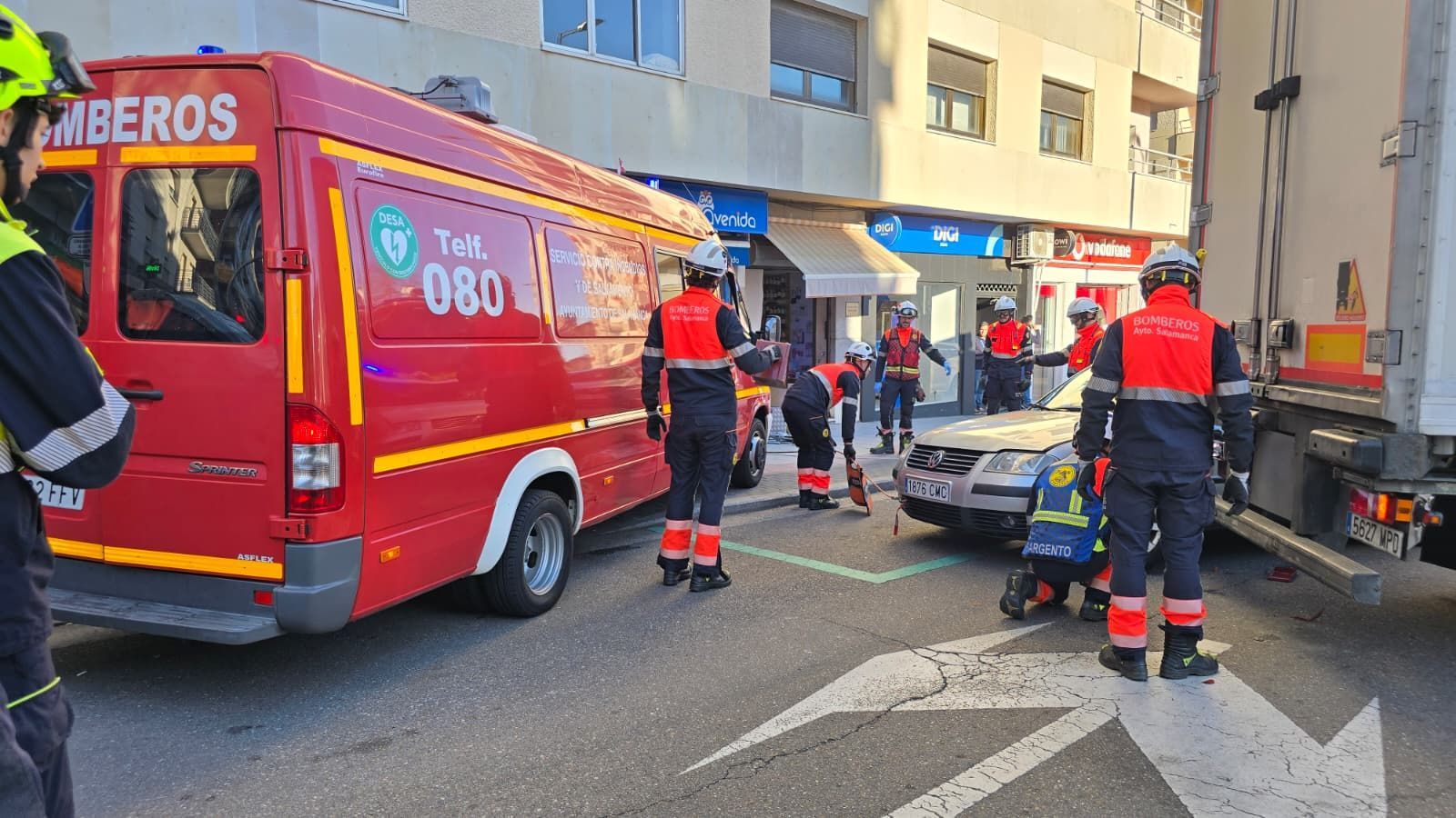 Accidente en la avenida de Villamayor